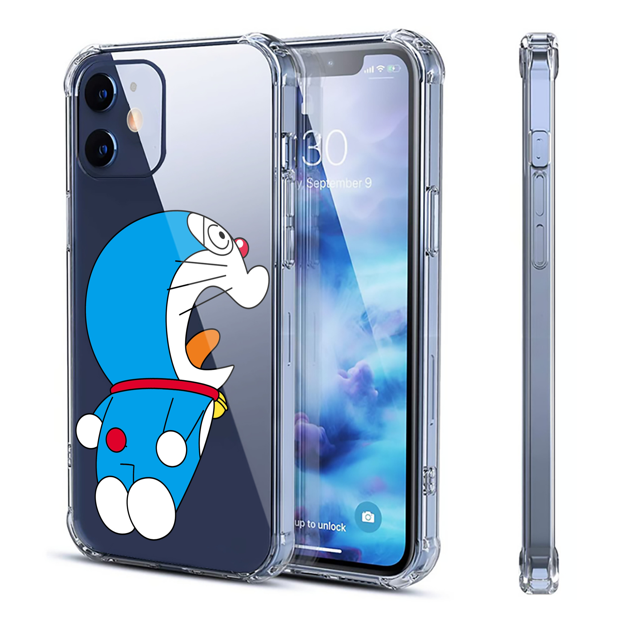 （画像用） ドラえもん Doraemon 【iPhone 12シリーズ対応】透明スマホケース（クリアソフトケース）